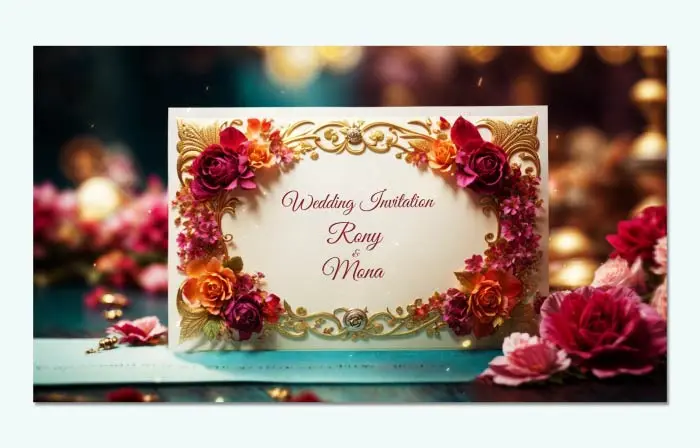 Impressive 3D Floral Design Wedding Invitation Slideshow